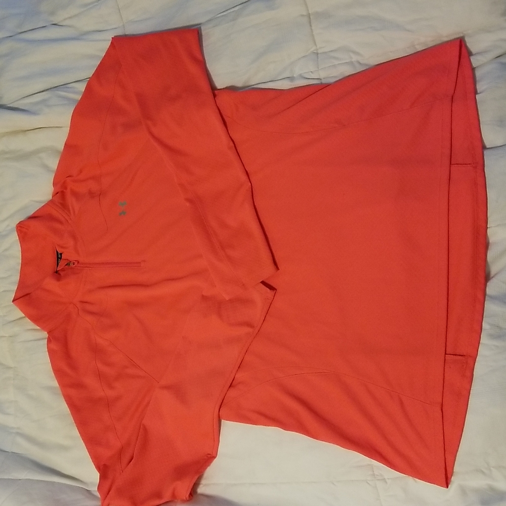 1/4 Zip pull over semi fitted long sleeve running or work out top.